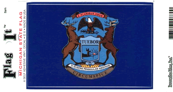 Michigan Flag Decal Sticker