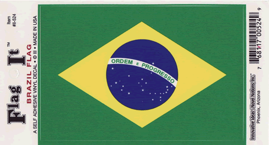 Brazil Flag Decal Sticker
