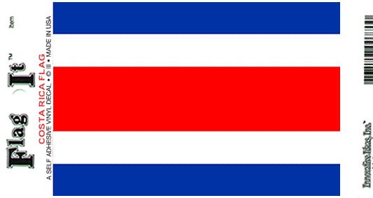 Costa Rica Flag Decal Sticker