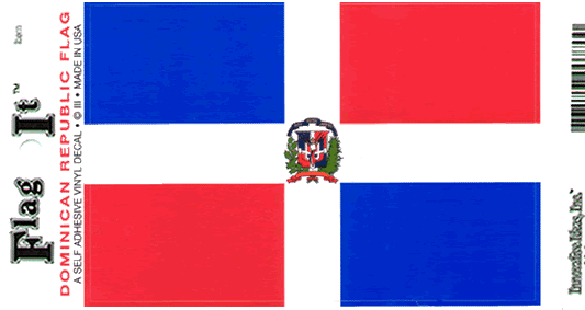 Dominican Republic Flag Decal Sticker