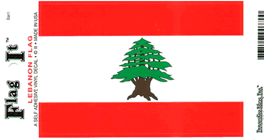 Lebanon Flag Decal Sticker