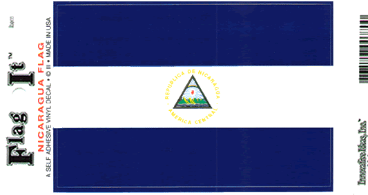 Nicaragua Flag Decal Sticker