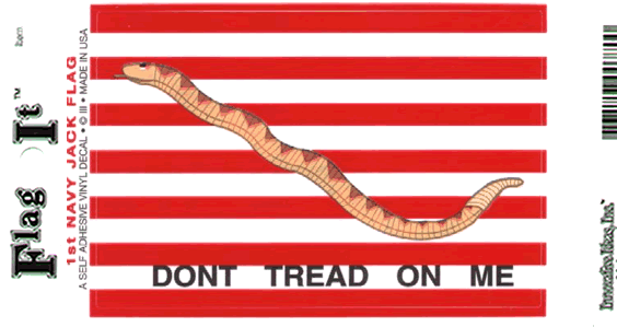 First Navy Jack Flag Decal Sticker