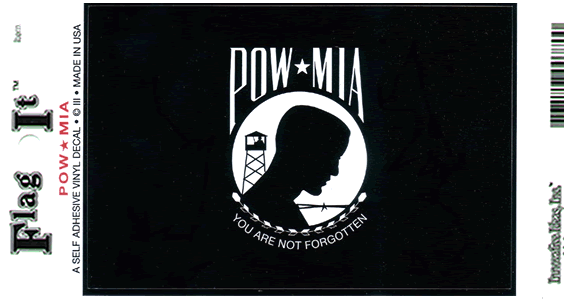 POW/MIA Flag Decal Sticker
