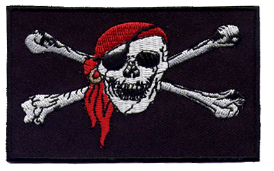 Pirate with bandana Flag Patch
