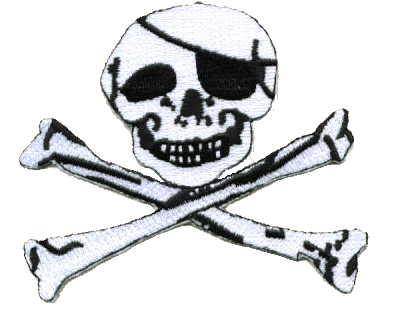 Jolly Roger Outline Patch