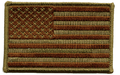 United States Flag Patch Army Green