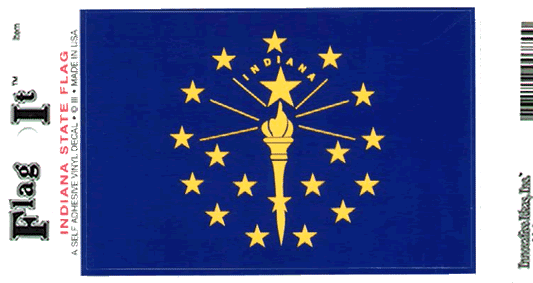 Indiana Flag Decal Sticker