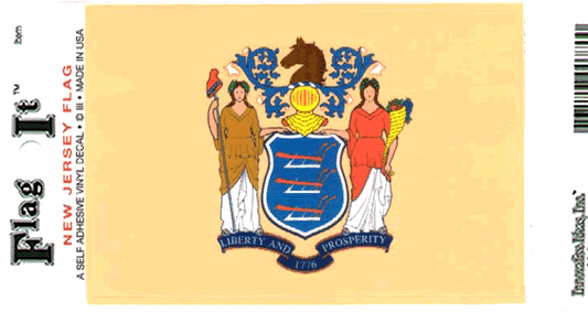 New Jersey Flag Decal Sticker