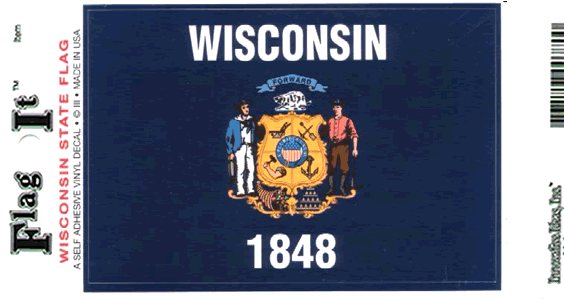 Wisconsin Flag Decal Sticker