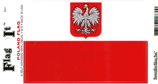 Poland with Eagle Flag Decal Sticker