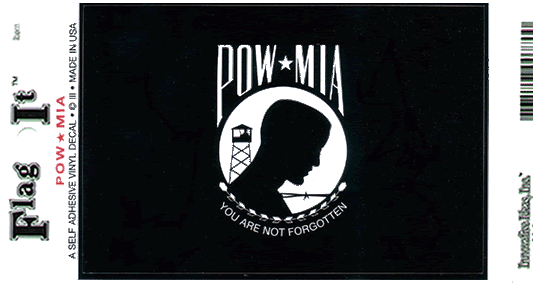 POW/MIA Flag Decal Sticker