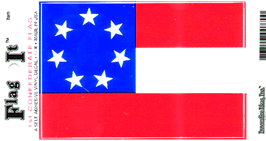 Stars & Bars Flag Decal Sticker