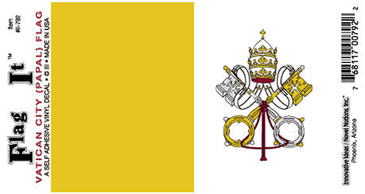 Vatican City Papal Flag Decal Sticker