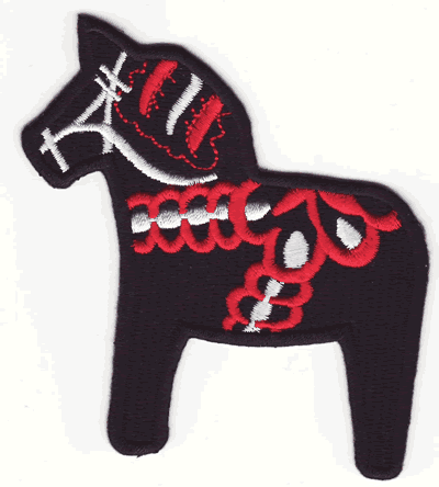 Dala Horse Black Patch