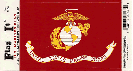 Marine Corps Flag Decal Sticker