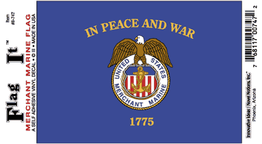 Merchant Marine Flag Decal Sticker