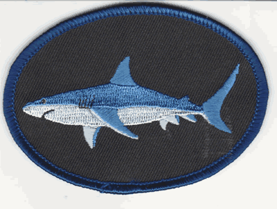 Shark Blue Border Patch