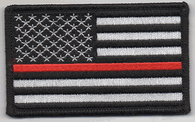 Fire Memorial Thin Red Line Flag Patch