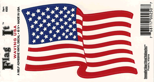 United States Waving American Flag Decal Sticker