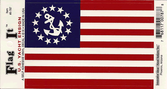 US Yacht Ensign Flag Decal Sticker